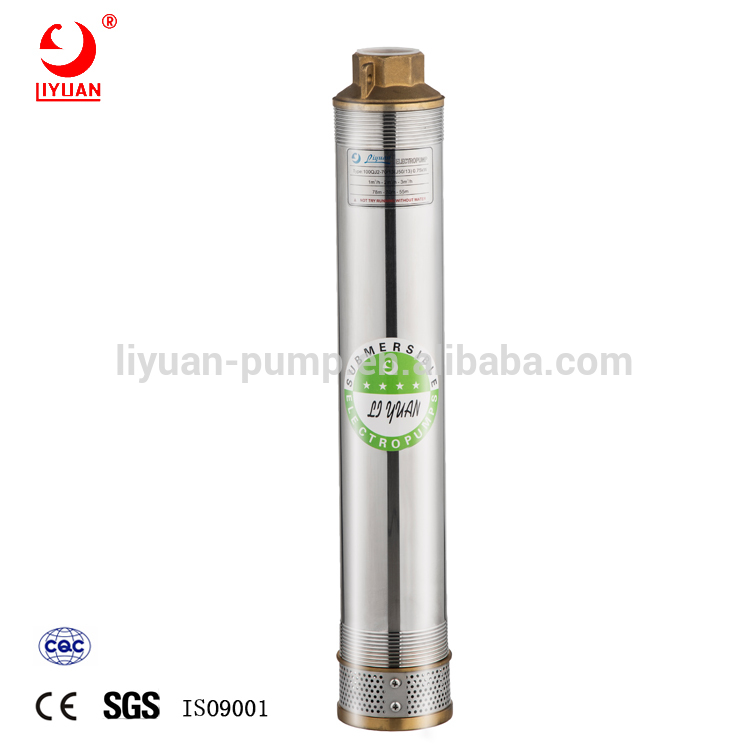 Liyuan plástico 1.5hp cabeça de cobre rotor de alto fluxo solar dc 1hp lista de preços taxa furo profundo poço bomba de água submersível